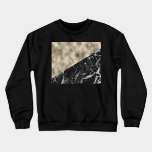 Golden brass on black marble Crewneck Sweatshirt